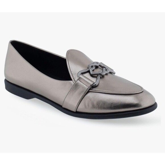 AEROSOLES Borgio Loafer Flat Size 10.5 Graphite NEW Career Modern Work Comfort - Picture 3 of 11